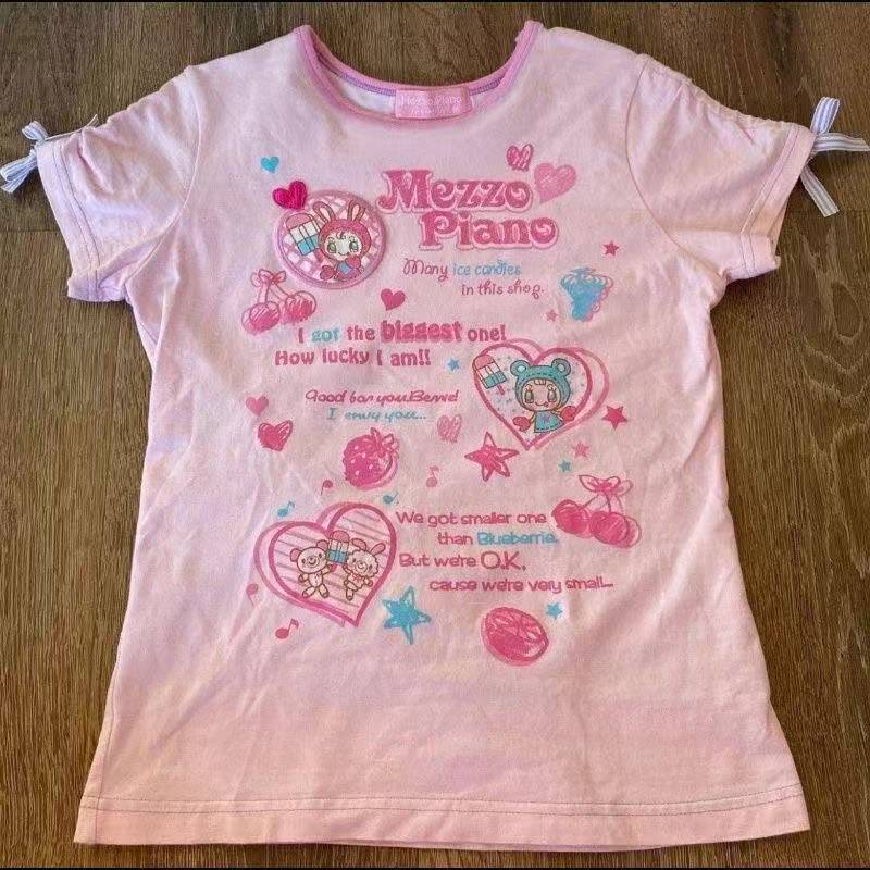Vintage Kawaii Cute Short Slee - Street Fashion Y2K 评论和价格